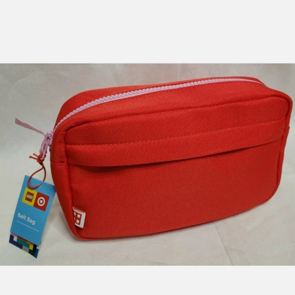 Lego X Target Exclusive Red Belt Bag. Red With Pink Zipper - Fanny Pack